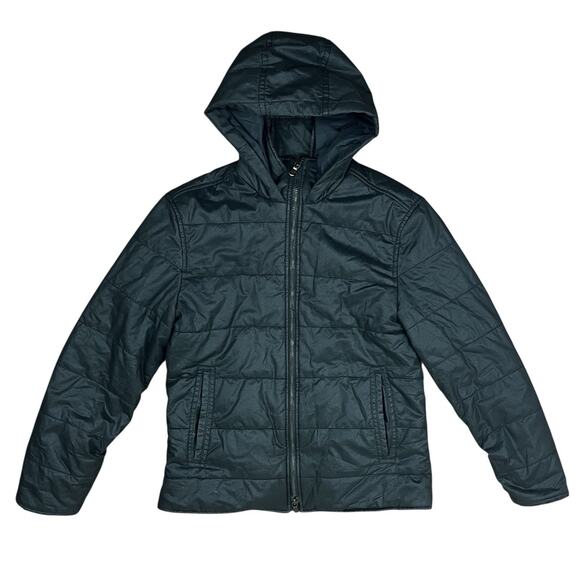 John Varvatos Star USA Black Quilted Puffer Hooded Zip Jacket Men's Size Medium - Picture 2 of 7